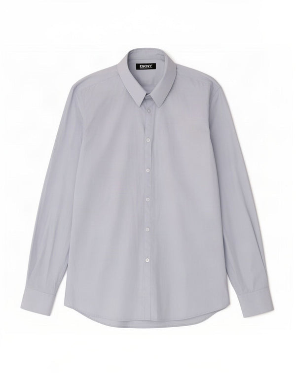 Dkny Mens Shirt Size 16 Large Blue Cotton