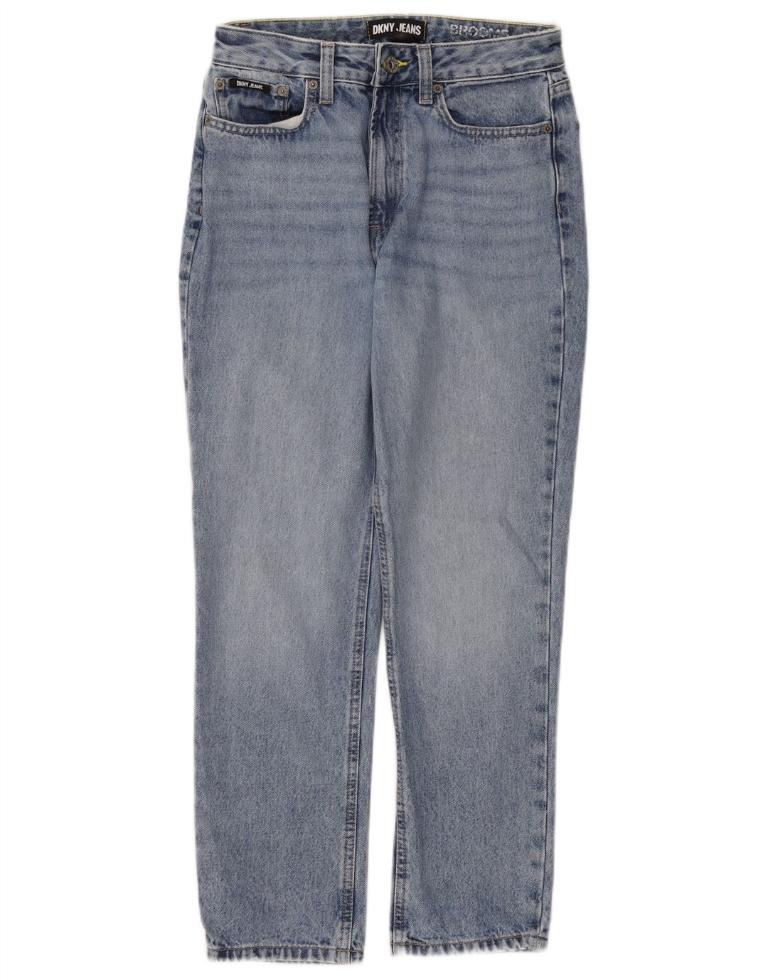 Dkny Womens High Rise Tapered Jeans W28 L27 Blue Cotton