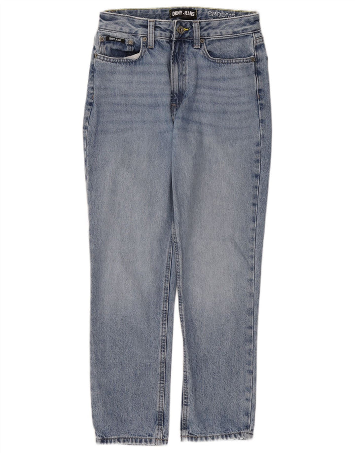 Dkny Womens High Rise Tapered Jeans W28 L27 Blue Cotton
