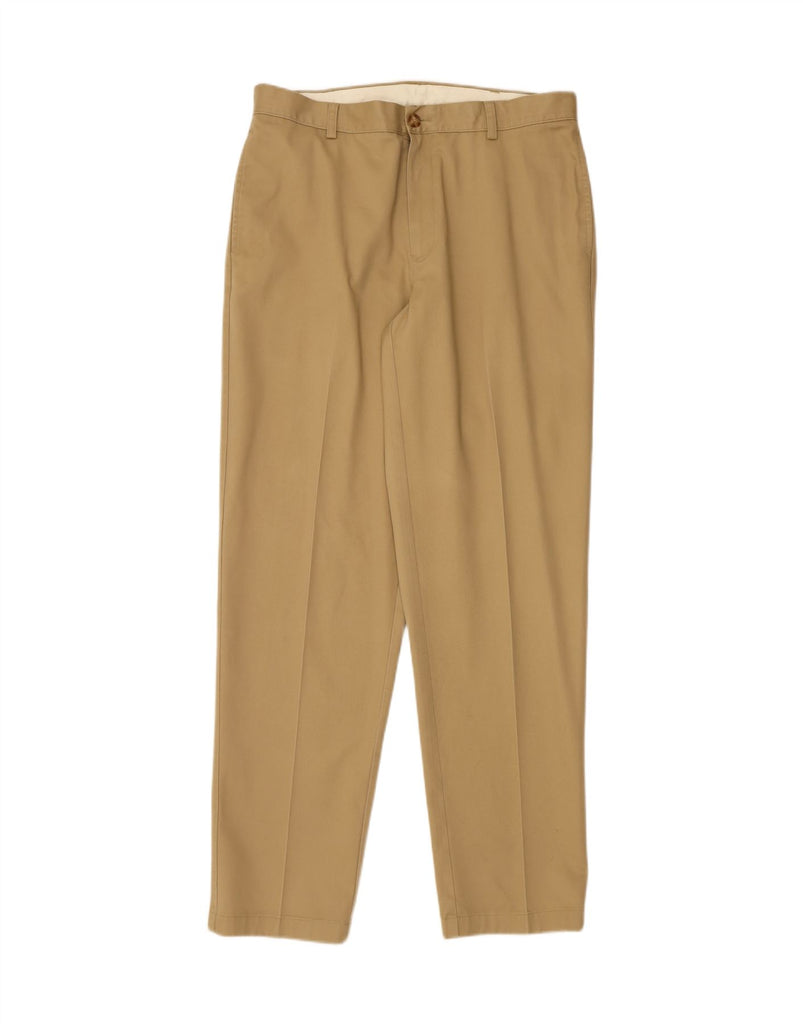 L.L.BEAN Mens Classic Fit Straight Chino Trousers W35 L34 Beige Cotton Vintage L.L.Bean and Second-Hand L.L.Bean from Messina Hembry 