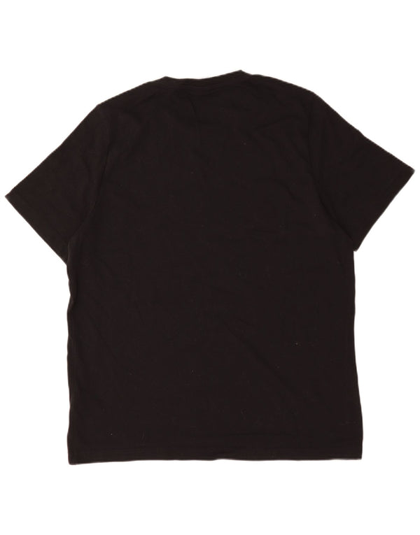 Reebok Mens Graphic T-Shirt Top Large Black Cotton