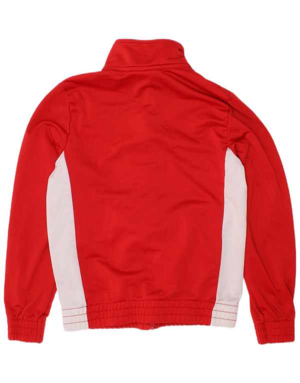 LOTTO Boys Tracksuit Top Jacket 7-8 Years XS Red Colourblock