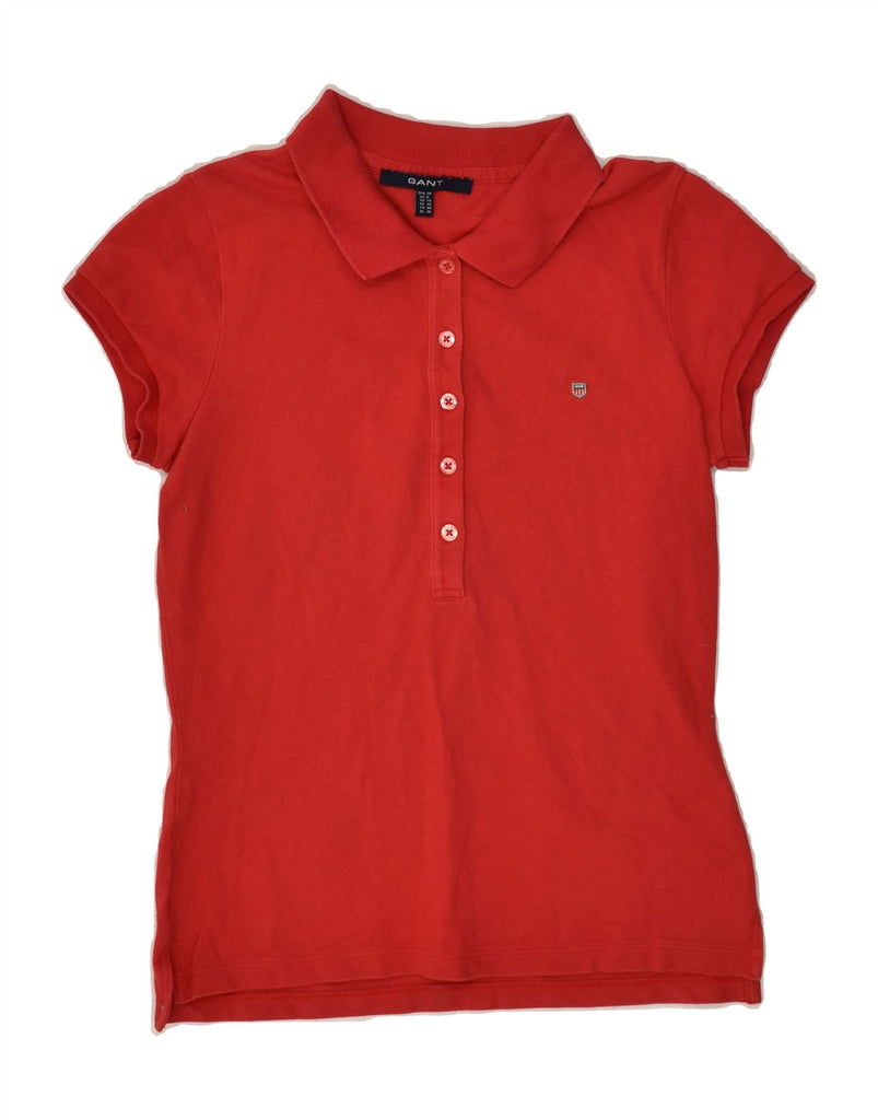 GANT Womens Polo Shirt UK 10 Small Red Cotton | Vintage Gant | Thrift | Second-Hand Gant | Used Clothing | Messina Hembry 