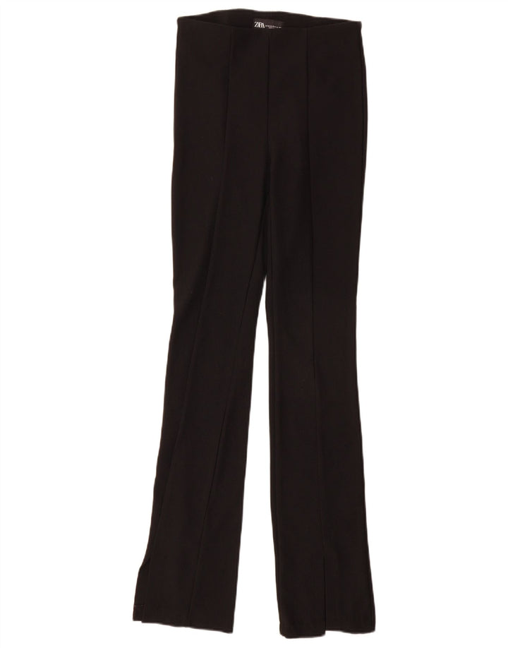Zara Womens Flare Leggings UK 6 XS Black