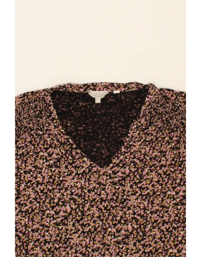 FAT FACE Womens Blouse Top UK 12 Medium Pink Floral Cotton Vintage Fat Face and Second-Hand Fat Face from Messina Hembry 