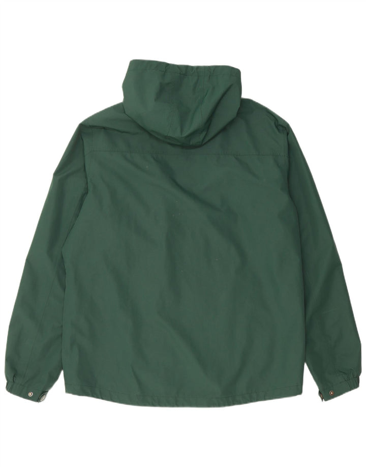 Fat Face Mens Hooded Windbreaker Jacket UK 40 Large Green Polyester