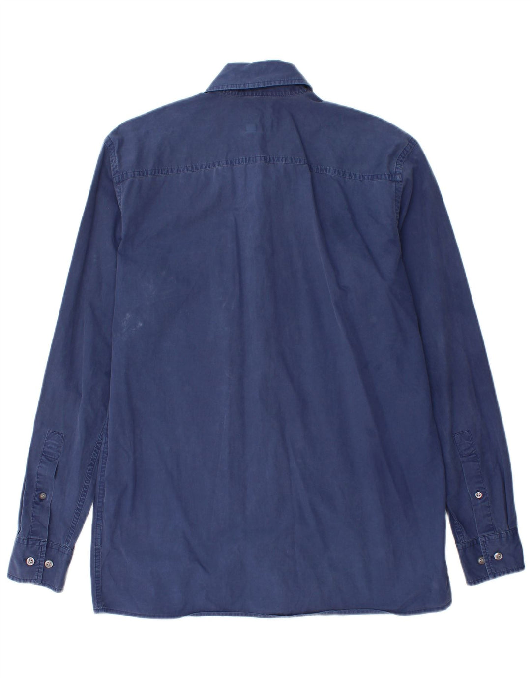Gas Mens Shirt Small Navy Blue Cotton