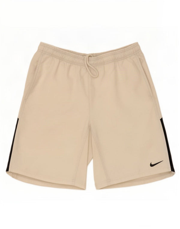 Nike Mens Dri Fit Sport Shorts Small White Colourblock Polyester