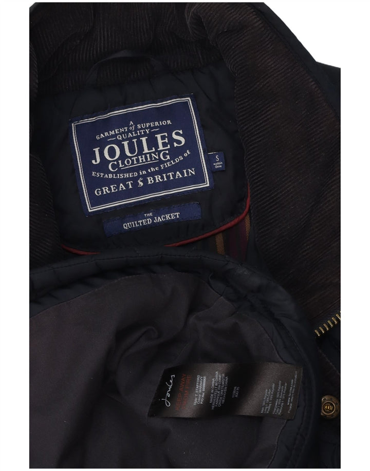 JOULES Mens Quilted Jacket UK 36 Small Navy Blue Polyester