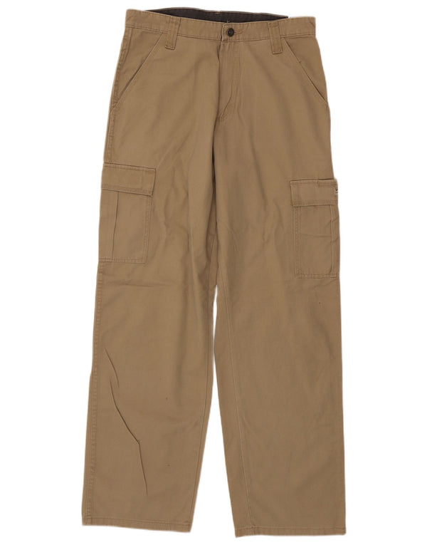 Wrangler Mens Straight Cargo Trousers W30 L32 Beige Cotton