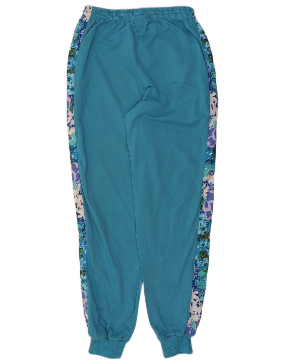 VINTAGE Womens Full Tracksuit UK 14/16 Large  Blue Floral Polyester