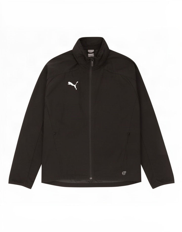 Puma Mens Hooded Rain Jacket UK 38 Medium Black Nylon