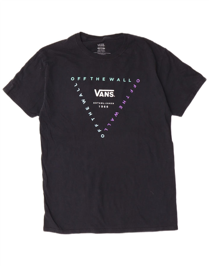 Vans Mens Classic Fit Graphic T-Shirt Top Medium Black Cotton Classic