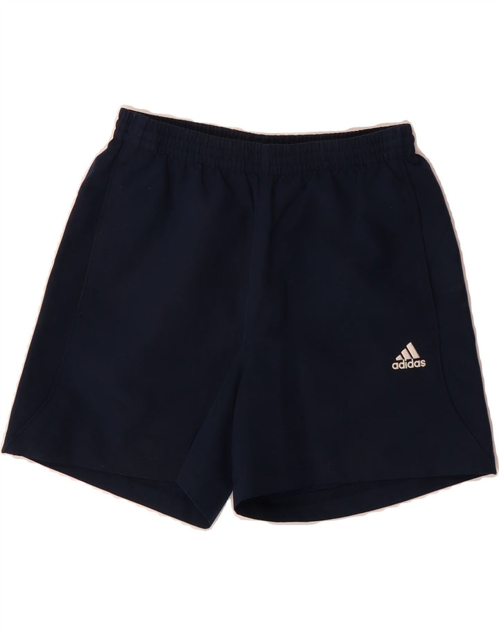 ADIDAS Boys Climalite Sport Shorts 11-12 Years Navy Blue Polyester Vintage Adidas and Second-Hand Adidas from Messina Hembry 