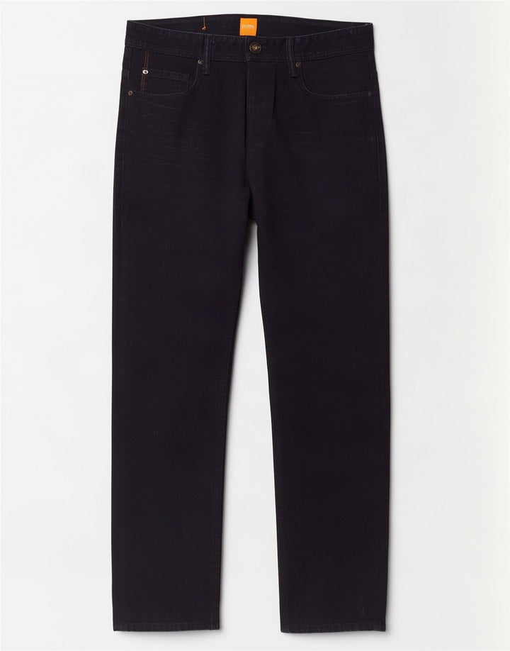 Hugo Boss Mens Straight Jeans W32 L30 Navy Blue Cotton