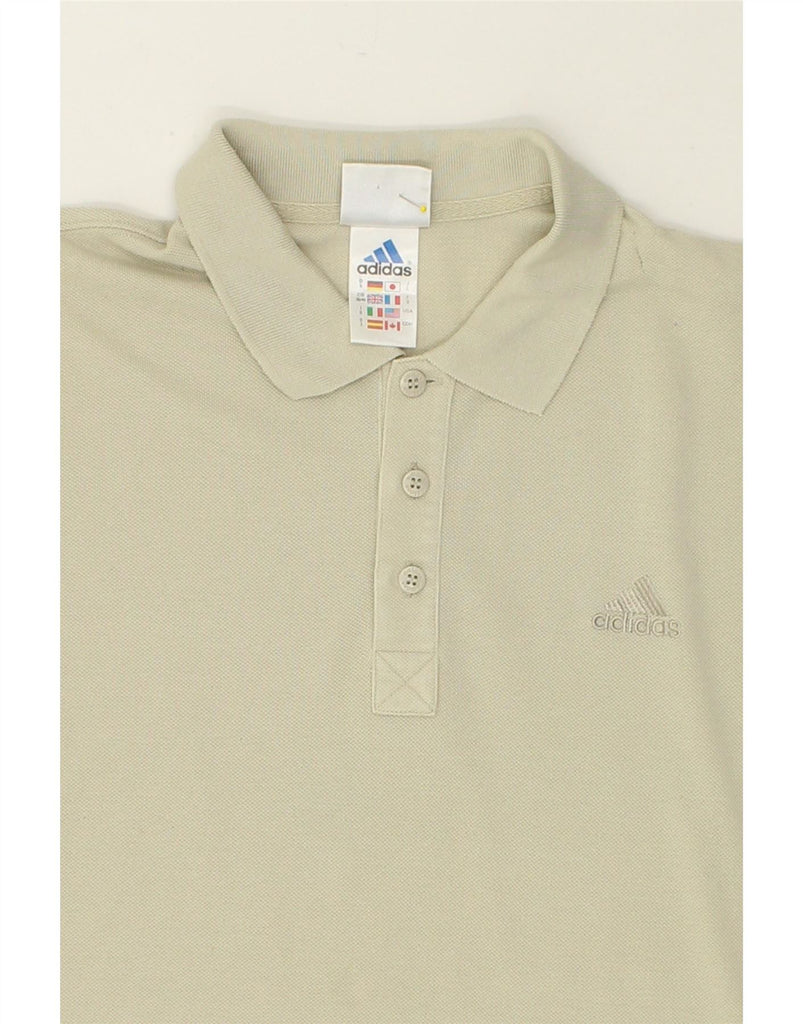 ADIDAS Mens Polo Shirt UK 38/40 Medium Beige Cotton Vintage Adidas and Second-Hand Adidas from Messina Hembry 