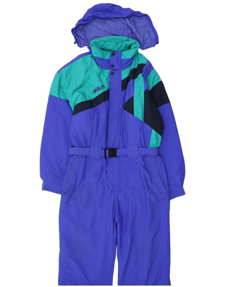 Fila Mens Hooded Ski Jumpsuit IT 54 XL Blue Colourblock Polyamide