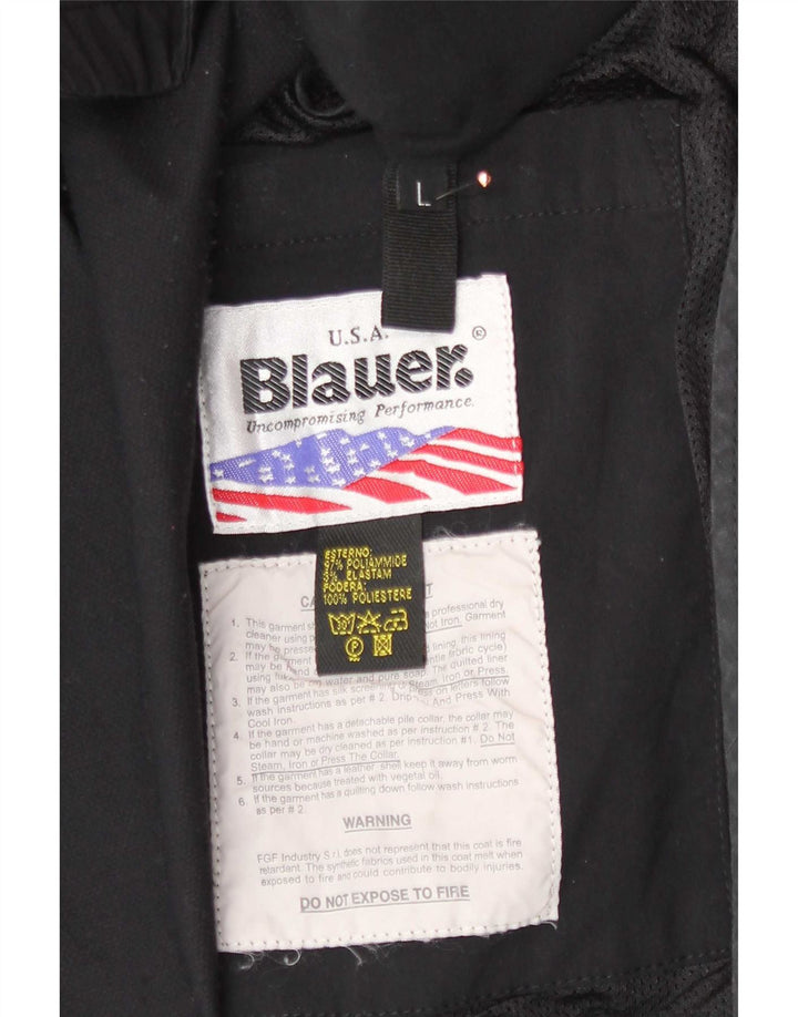Blauer Womens Rain Jacket UK 14 Large Black Polyamide