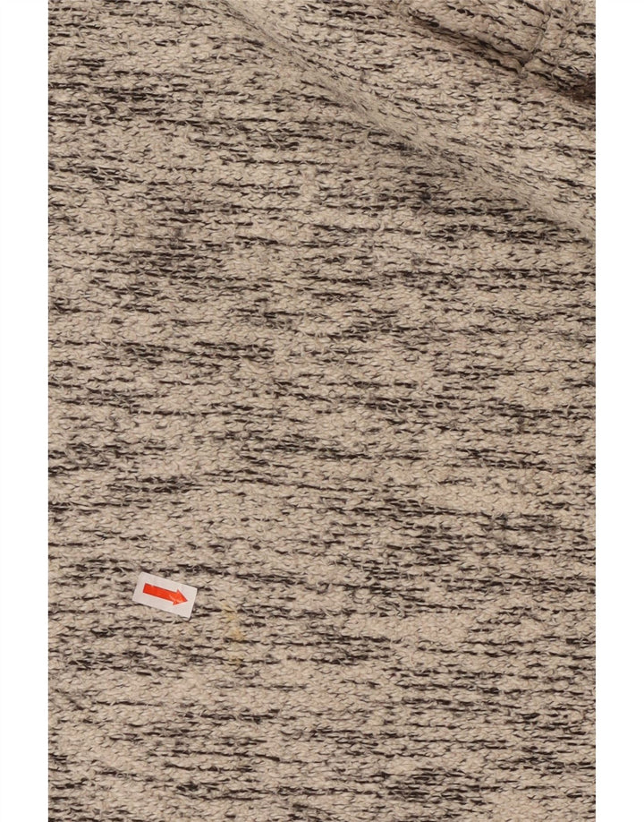 WEIRD FISH Mens Hoodie Jumper Small Grey Flecked