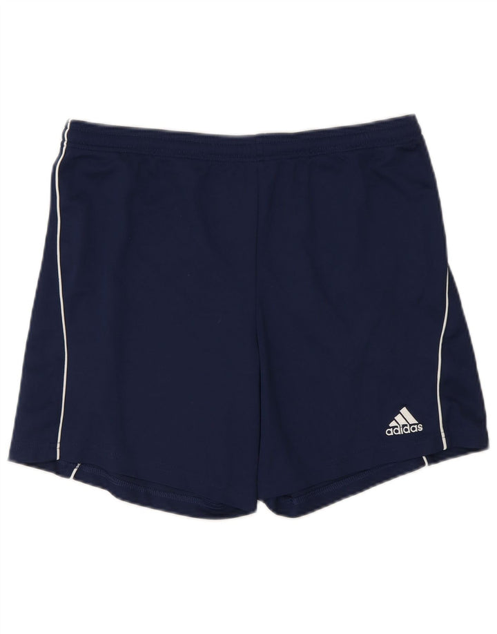ADIDAS Boys Climalite Sport Shorts 13-14 Years  Navy Blue Polyester