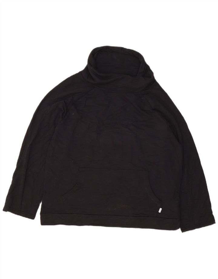 Fat Face Womens Oversized Roll Neck Sweatshirt Jumper UK 10 Small Black