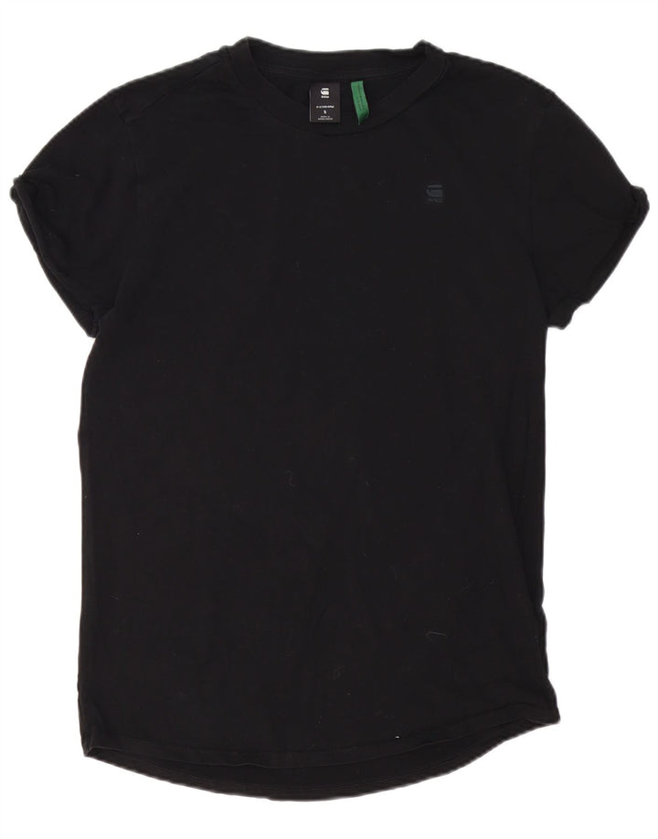 G-Star Mens T-Shirt Top Small Black Cotton
