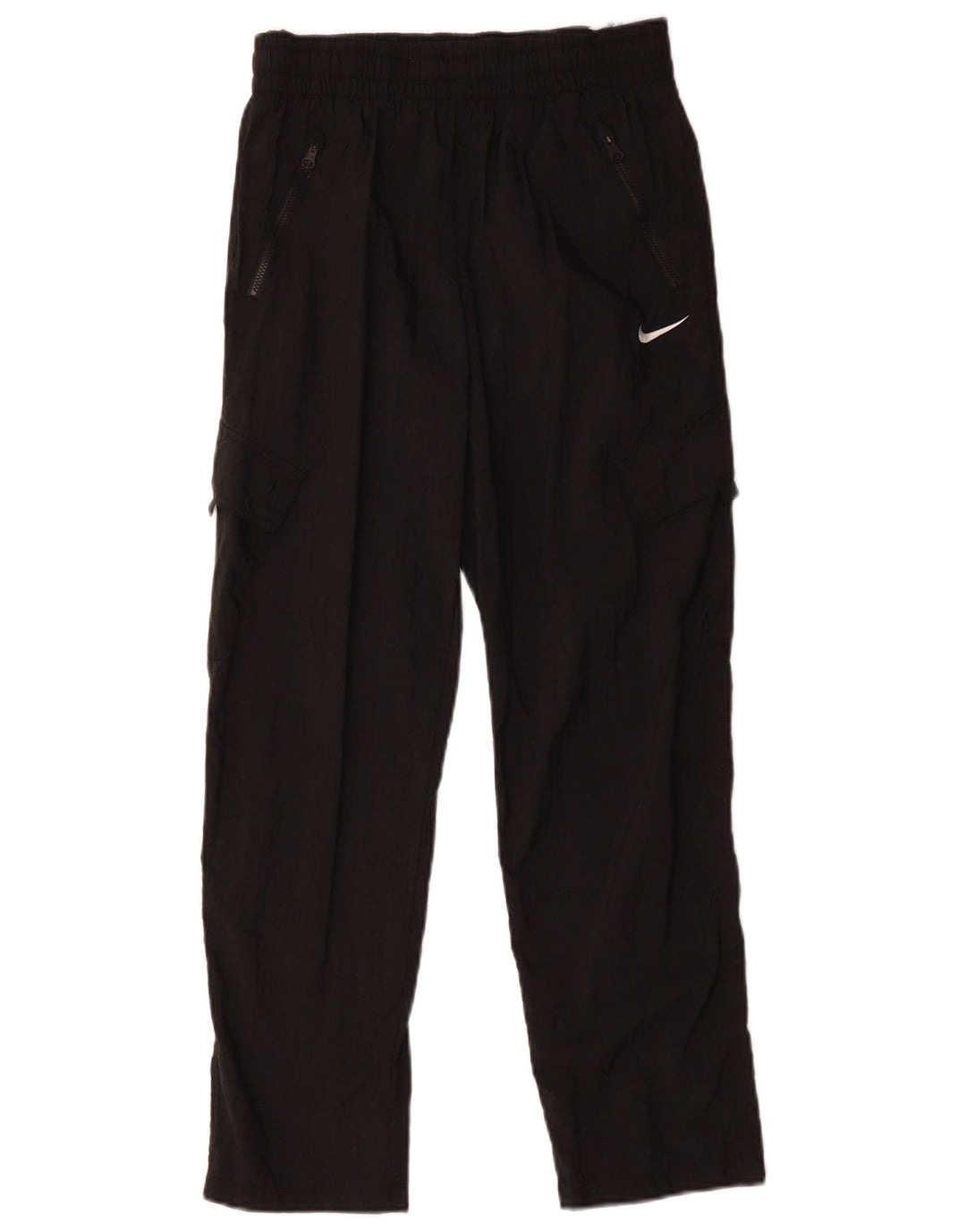 NIKE Boys Tracksuit Trousers 12-13 Years Large Black Polyester