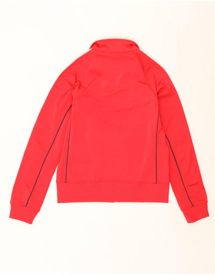 Adidas Womens Tracksuit Top Jacket UK 14 Medium  Red Polyester