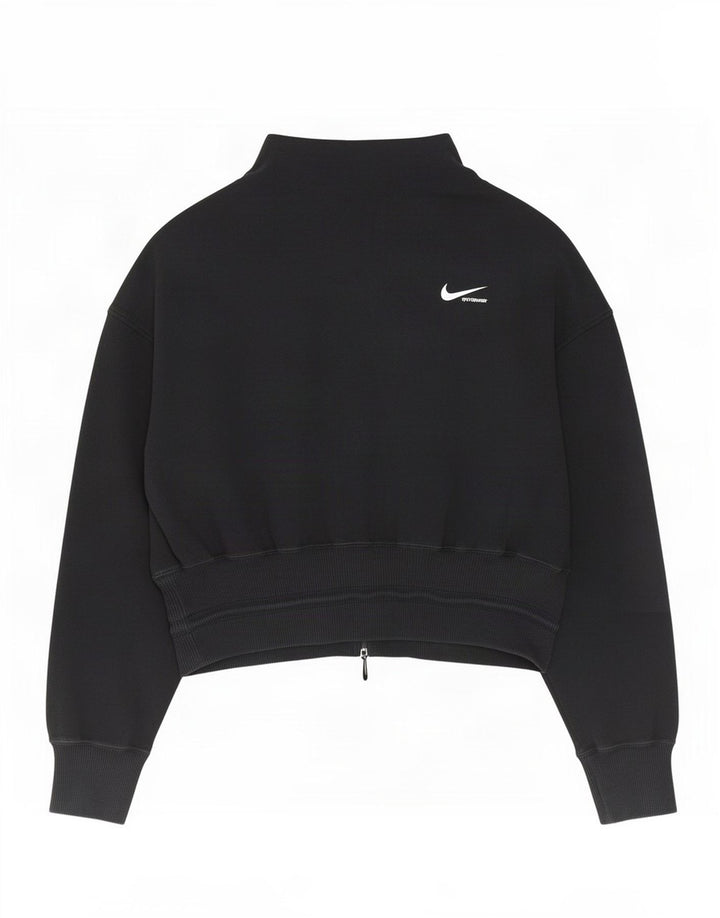 Nike Womens Sweatshirt Jumper UK 14 Medium Black Cotton