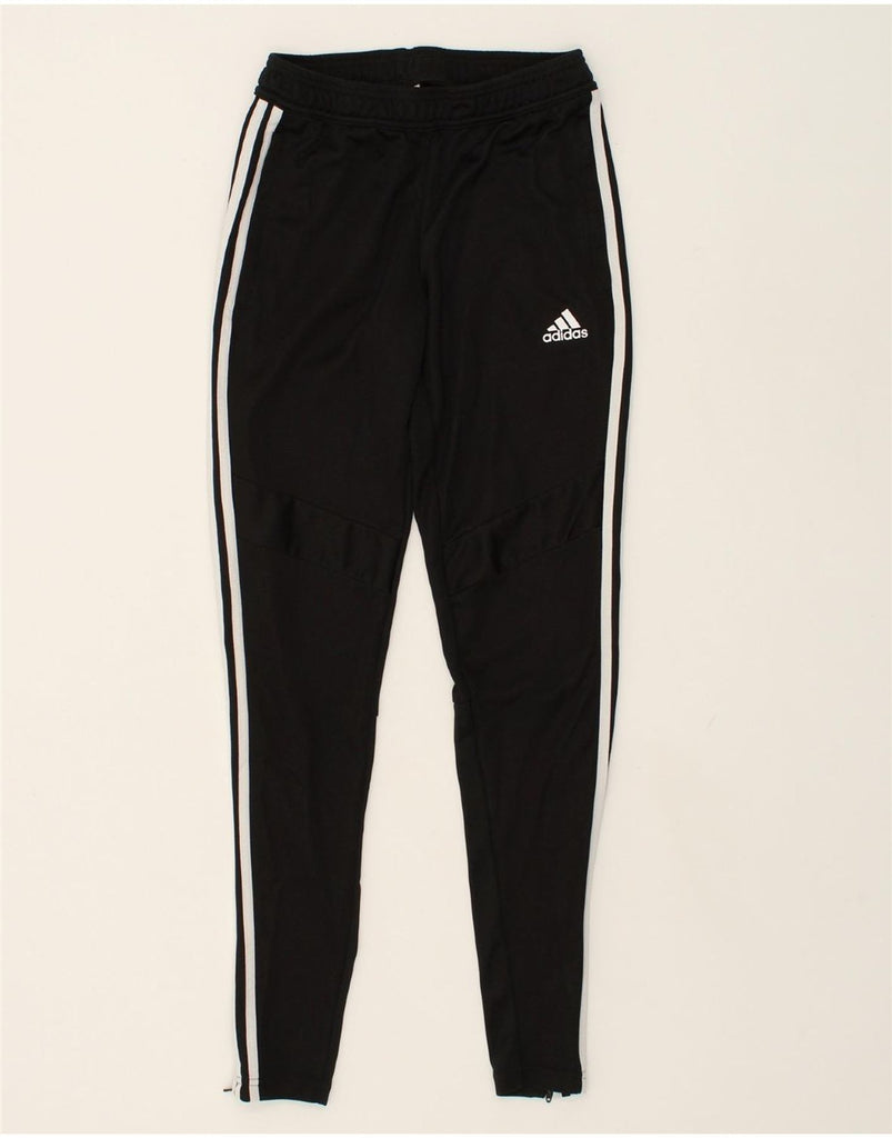 ADIDAS Womens Tracksuit Trousers UK 4/6 XS Black Polyester | Vintage Adidas | Thrift | Second-Hand Adidas | Used Clothing | Messina Hembry 