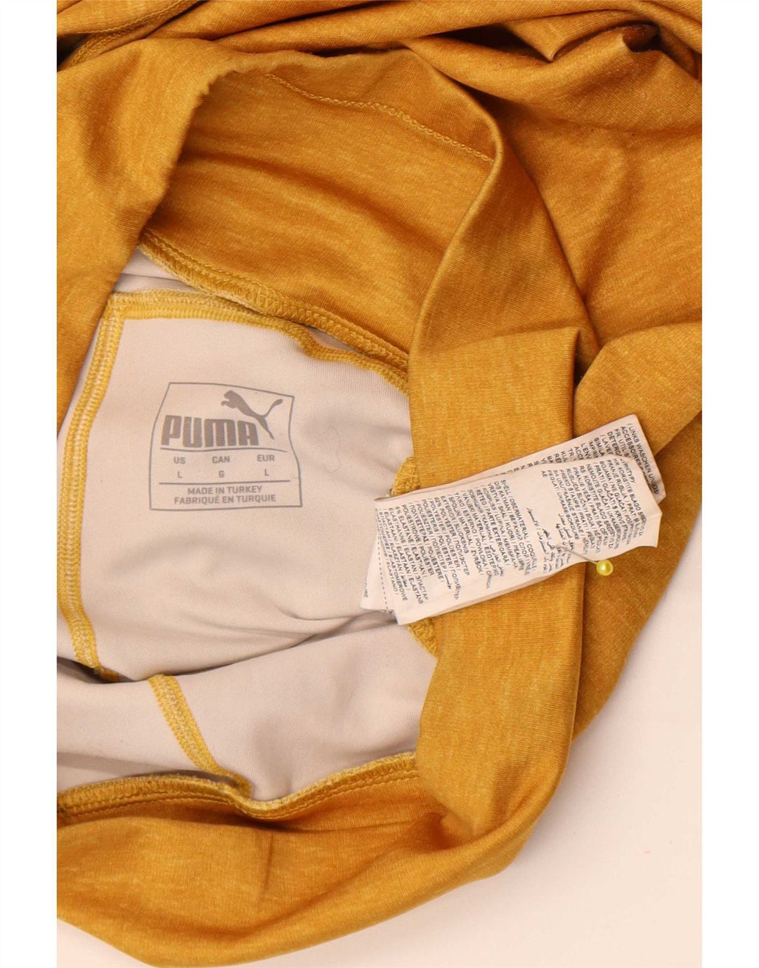 Puma Womens Stirrup Leggings UK 14 Large  Yellow Colourblock Polyester