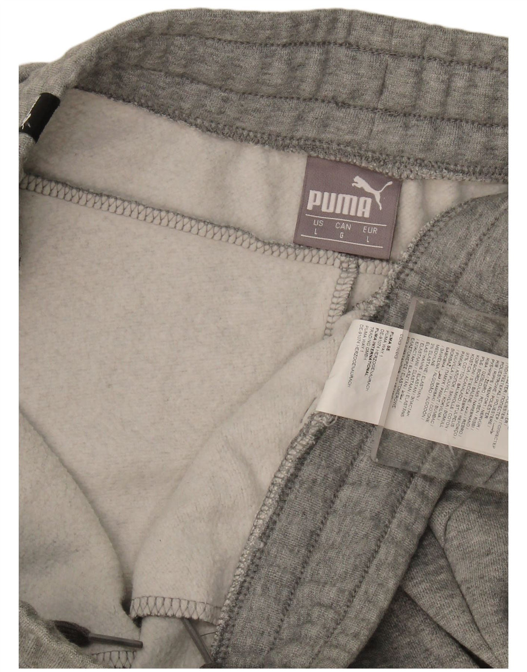 Puma Mens Tracksuit Trousers Joggers Large Grey Cotton