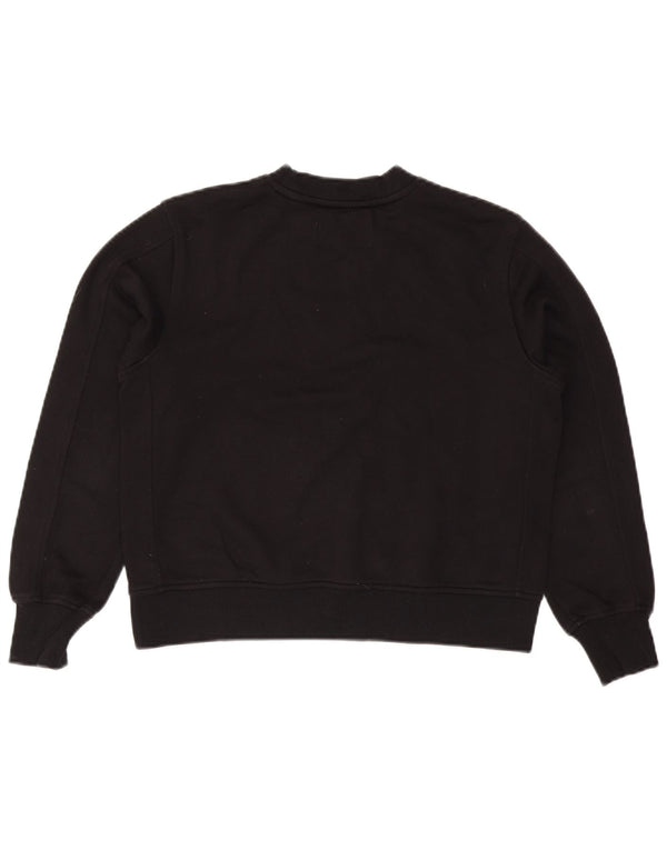 Calvin Klein Jeans Womens Oversized Sweatshirt Jumper UK 10 Small Black