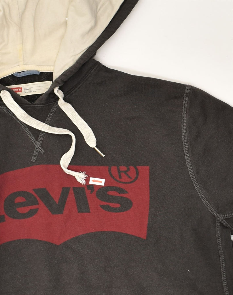 LEVI'S Mens Graphic Hoodie Jumper Small Brown | Vintage Levi's | Thrift | Second-Hand Levi's | Used Clothing | Messina Hembry 