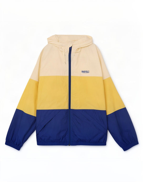 Wesc Mens Hooded Bomber Jacket UK 38 Medium Multicoloured Colourblock
