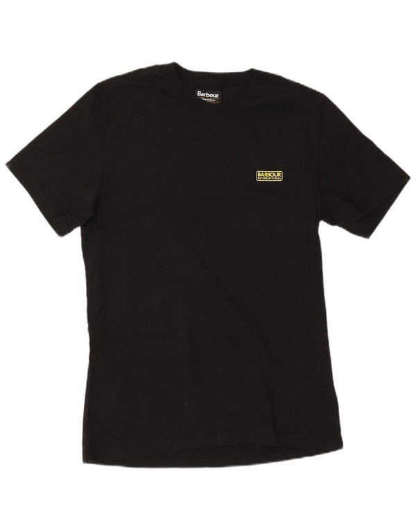 Barbour Mens Slim Fit T-Shirt Top Large Black Cotton