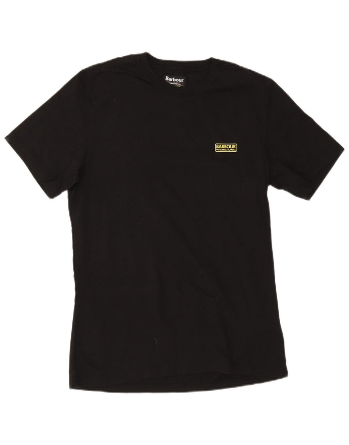 Barbour Mens Slim Fit T-Shirt Top Large Black Cotton