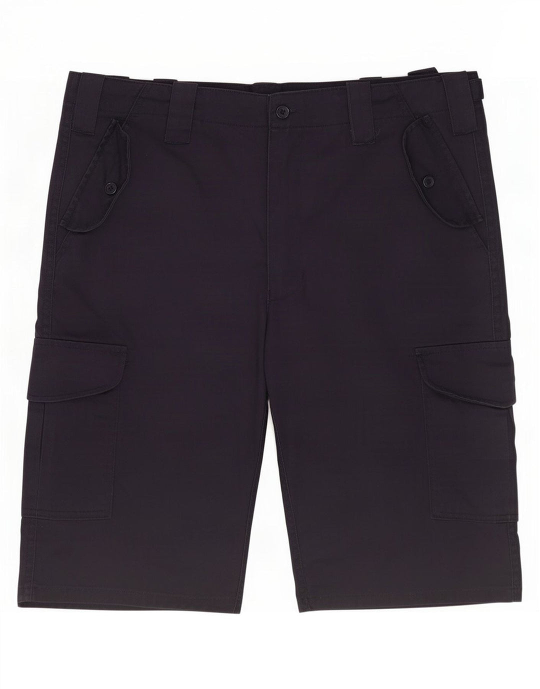 Vintage Mens Cargo Shorts Medium W32 Navy Blue Polyester