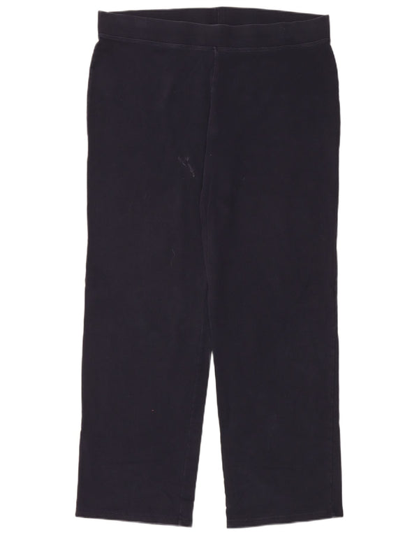 Marks & Spencer Womens Tracksuit Trousers UK 18 XL Navy Blue Cotton