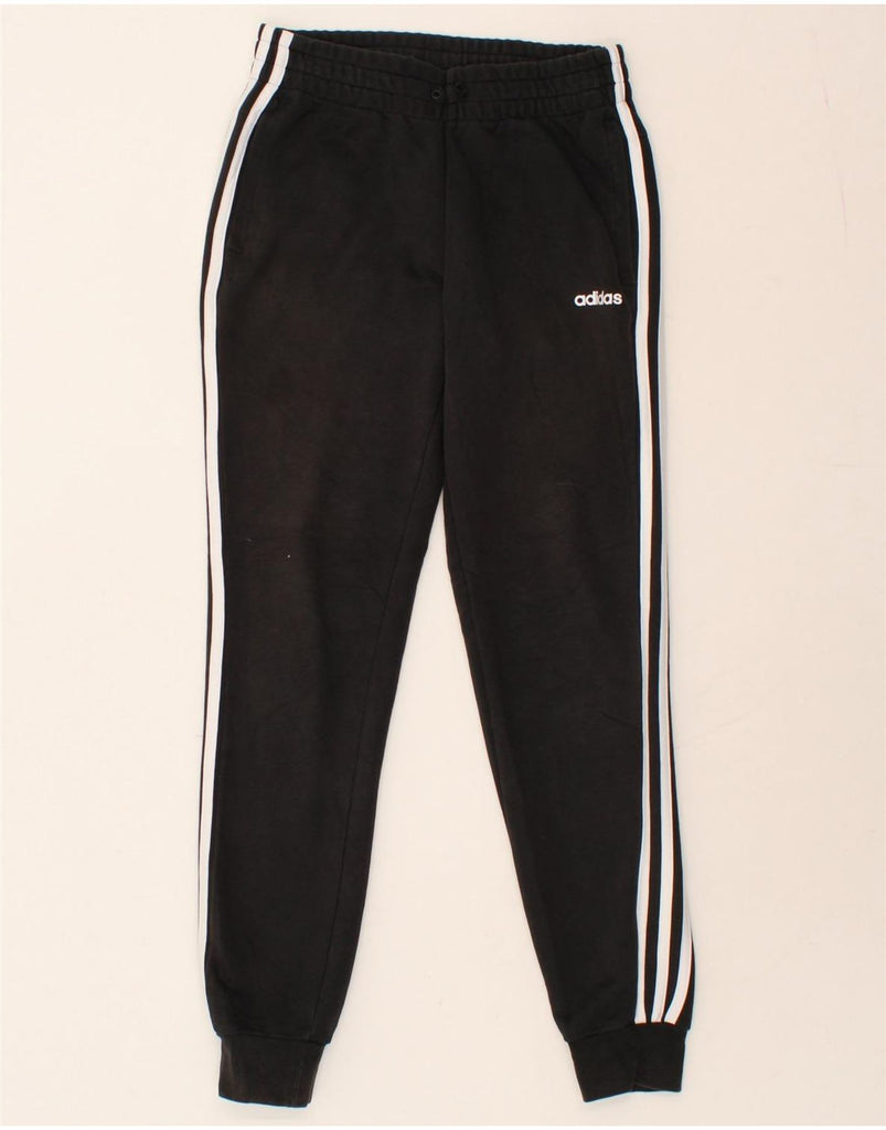 ADIDAS Womens Tracksuit Trousers Joggers UK 8/10 Small Black Cotton | Vintage Adidas | Thrift | Second-Hand Adidas | Used Clothing | Messina Hembry 