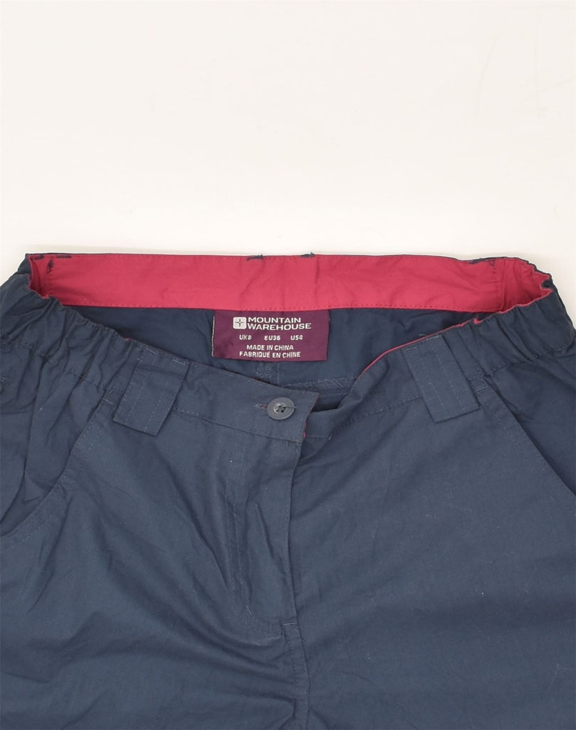 MOUNTAIN WAREHOUSE Womens Cargo Trousers UK 8 Small W30 L30 Navy Blue | Vintage Mountain Warehouse | Thrift | Second-Hand Mountain Warehouse | Used Clothing | Messina Hembry 