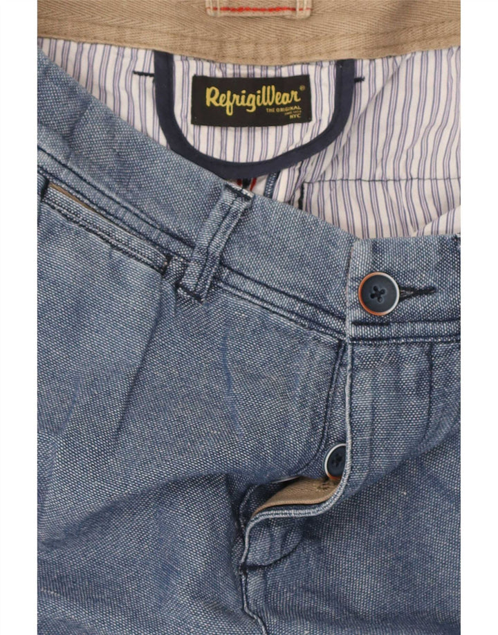 Refrigiwear Womens Regular Chino Shorts W30 Medium Blue Cotton