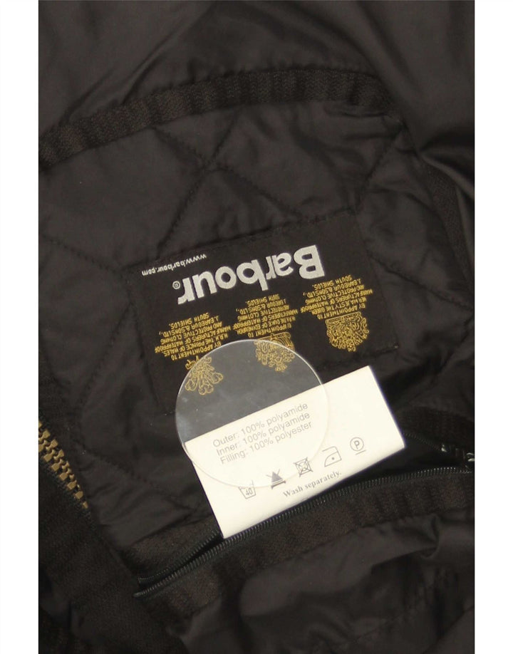 Barbour Mens Quilted Jacket UK 38 Medium Black Polyamide