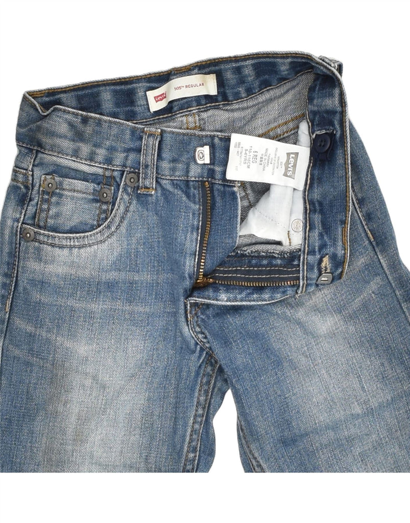 LEVI'S Boys 505 Regular Straight Jeans 5-6 Years W22 L19  Blue Cotton | Vintage Levi's | Thrift | Second-Hand Levi's | Used Clothing | Messina Hembry 