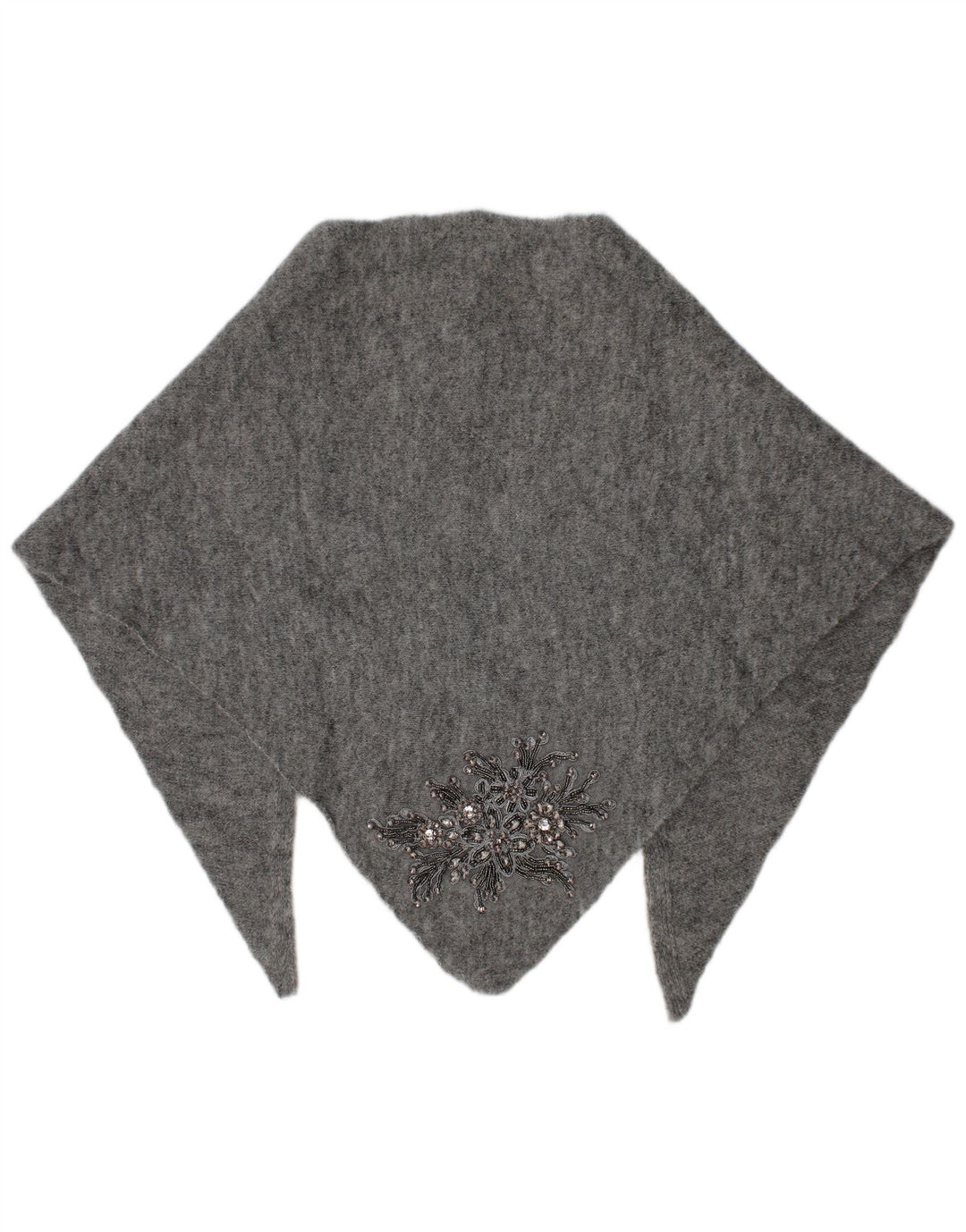 Zara Womens Knit Shawl Medium Grey Acrylic