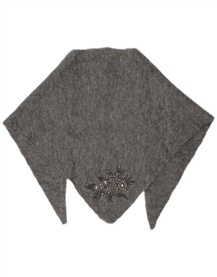 Zara Womens Knit Shawl Medium Grey Acrylic