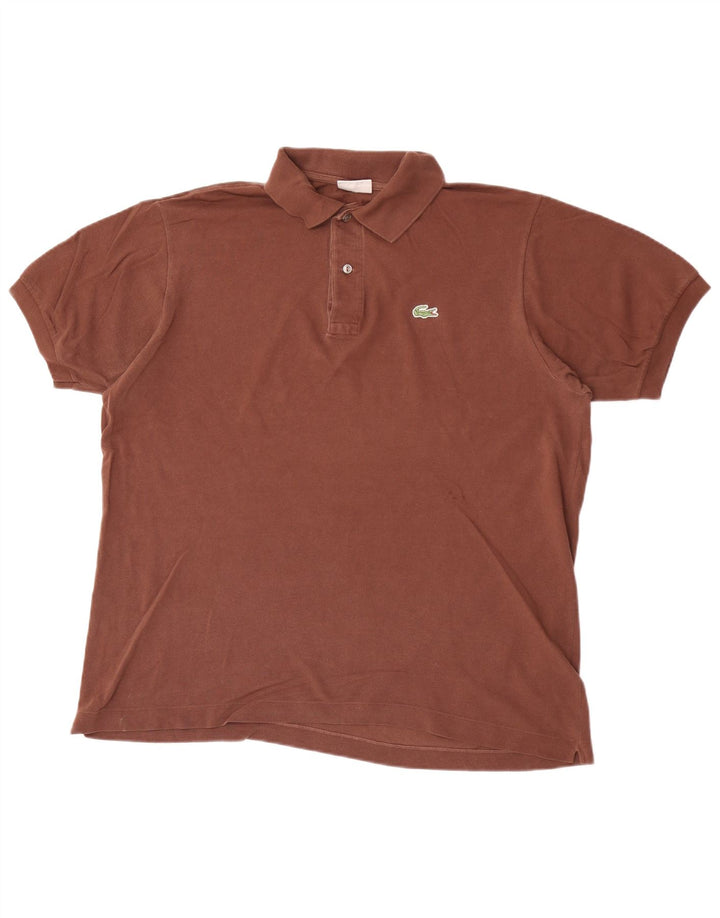 Lacoste Mens Polo Shirt Size 5 Large Brown Cotton