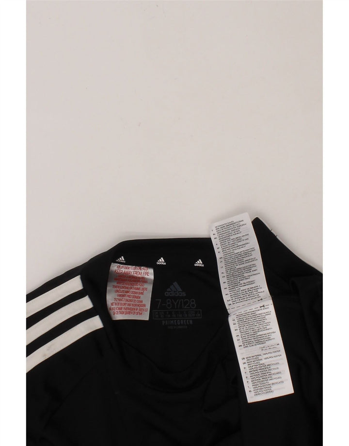 ADIDAS Boys Aeroready T-Shirt Top 7-8 Years Black Polyester Vintage Adidas and Second-Hand Adidas from Messina Hembry 