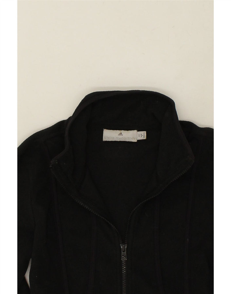 ADIDAS Womens Stella McCartney Fleece Jacket EU 40 Medium Black Polyester Vintage Adidas and Second-Hand Adidas from Messina Hembry 