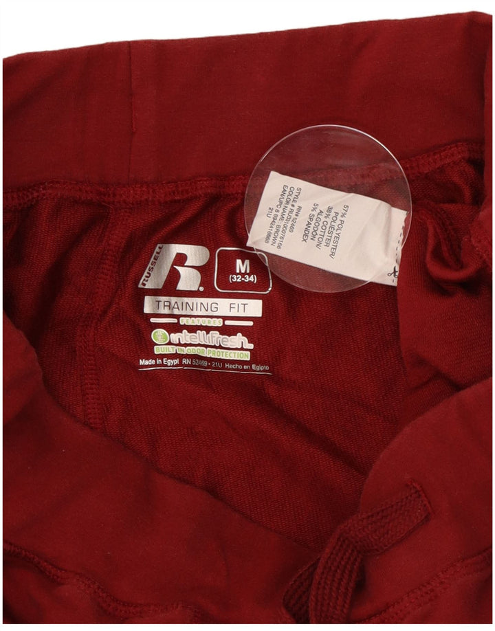 RUSSELL ATHLETIC Mens Dri-Power Tracksuit Trousers Joggers Medium  Red